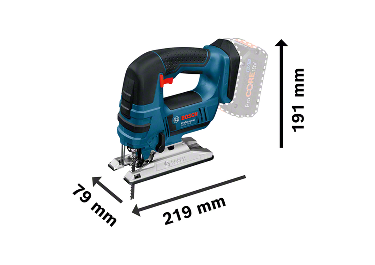Bosch Akku-Stichsäge GST 18V-LI B Solo inkl. Zubehör-Set inkl. Stichsägeblatt-Box Holz/Metall in L-Boxx