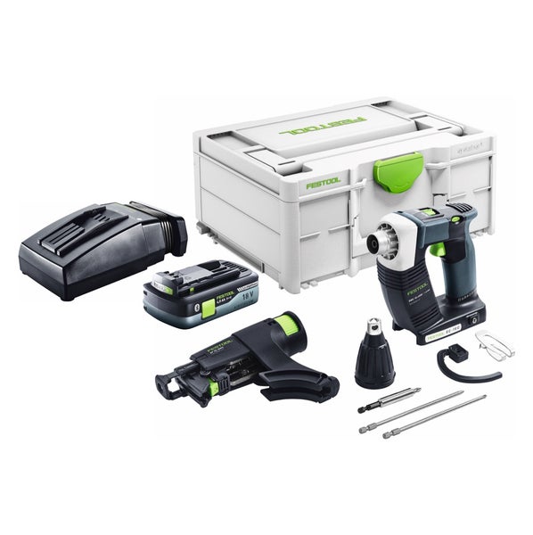 Festool DURADRIVE DWC 18-4500 Basic Akku Bauschrauber 18 V 14 Nm Brushless + 1x Akku 4,0 Ah + Ladegerät + Systainer