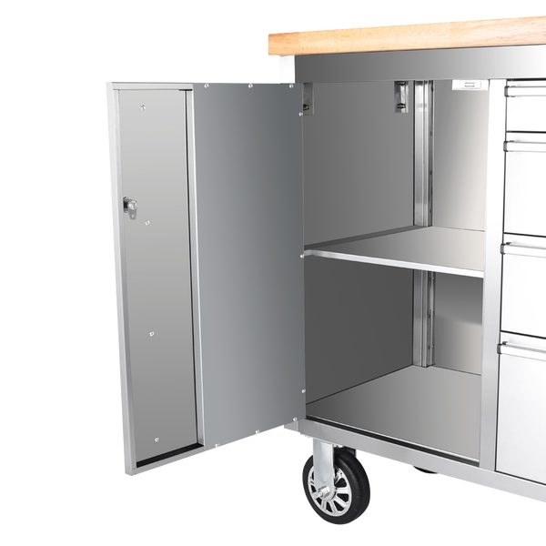 Werkbank mit Schublade, Antirutschmatte und Magnetverschluss