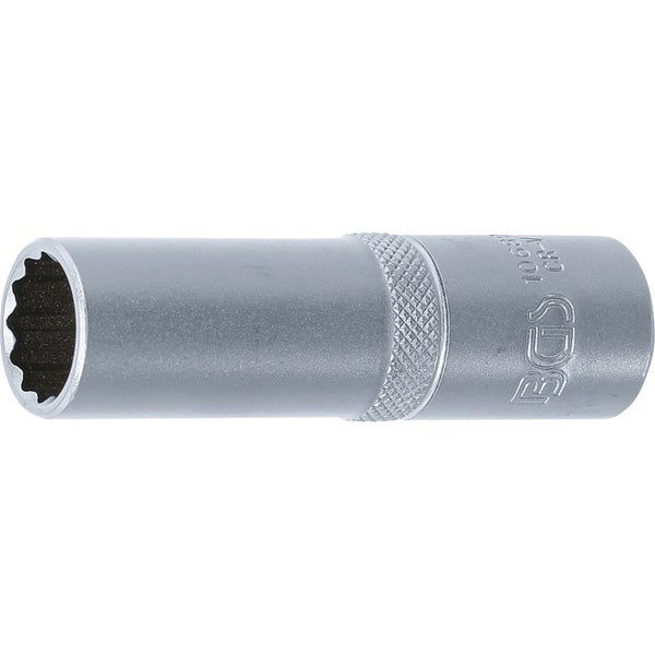 BGS Steckschlüssel-Einsatz Zwölfkant tief Antrieb Innenvierkant 12,5 mm (1/2) SW 15 mm - 10682