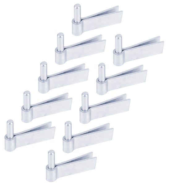 Set aus zehn Anschweißbändern aus Metall für Tore und Türen