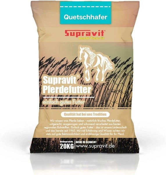 Supravit Pferdefutter Quetschhafer im 20 Kilogramm Sack