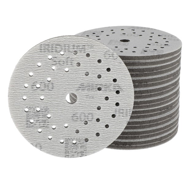 Mirka Iridium Soft Schleifscheiben Ø 125 mm / Korn P600 / Klett Multifit / 20 Stück / schaumbasiertes Schleifmittel für präzises Trockenschleifen, Klarlackschliff, Finish