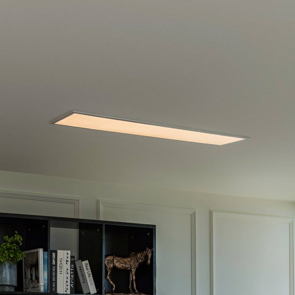 Lindby LED Panel Kenma dimmbar mit Leselampe (Modern) in Weiß (1 flammig, ) - Bürolampe Deckenlampe Deckenleuchte Lampe Wohnzimmerleuchte