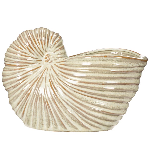 Dekorative Übertopf in Schneckenform