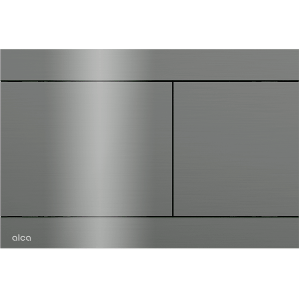 Alca Betätigungsplatte für WC-Spülung, gebürstete Edelstahl-Optik, 2-Mengen-Spülung.