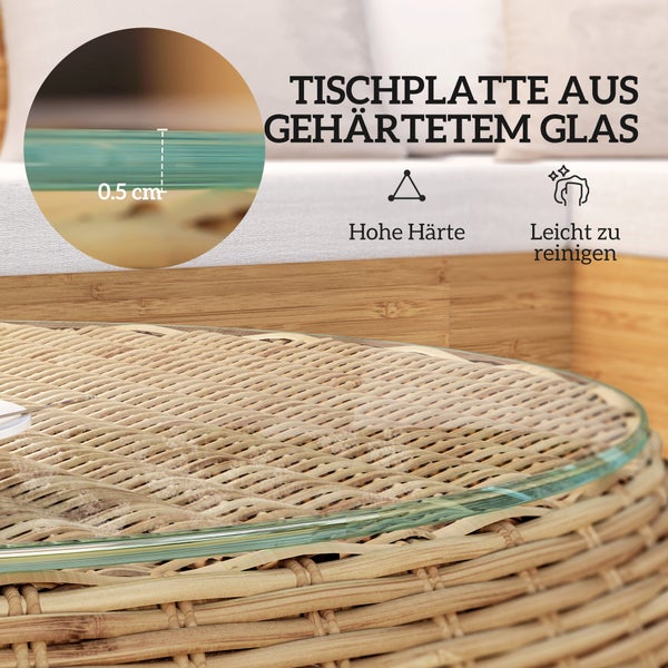 Tischplatte aus gehärtetem Glas, 0,5 cm dick, hohe Härte, leicht zu reinigen