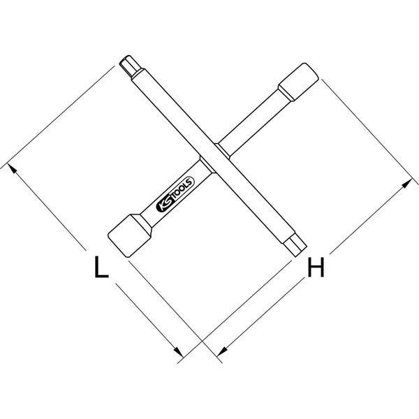KS TOOLS Sanitär-Kreuzschlüssel 7 Funktionen - 116.6000