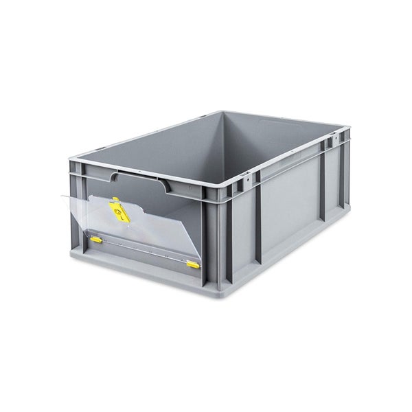 PROREGAL SparSet 10x Eurobox NextGen Insight Cover HxBxT 22 x 40 x 60 44 Liter Hoch/Gelb Eurobehälter Transportbox