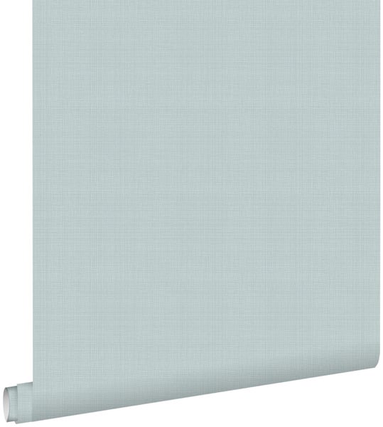 ESTAhome Tapete Leinen-Optik Graublau - 53 cm x 10.05 m - 139025