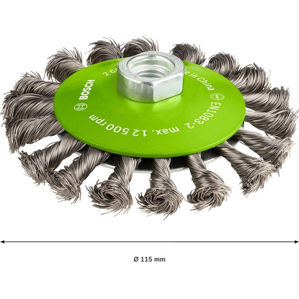 Bosch PRO Stainless Steel heavy Kegelbürste 115 x 0,35 mm Gewinde - 2608622109