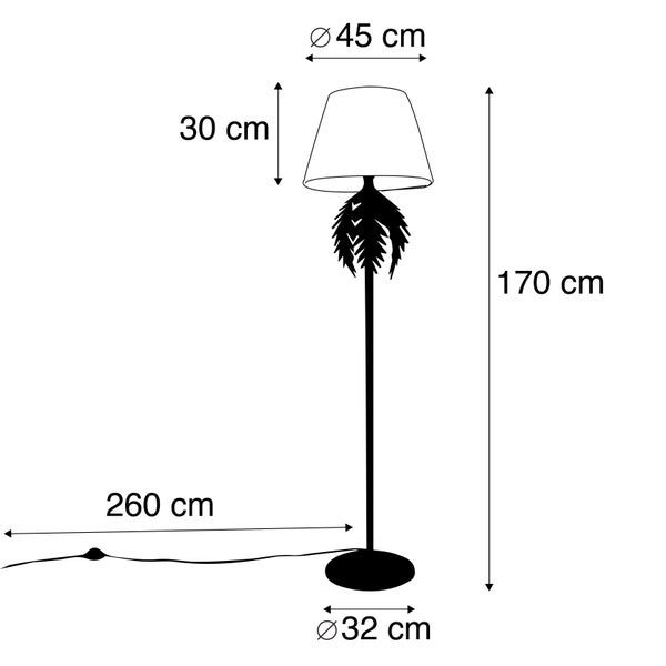 Abmessungen der Stehlampe