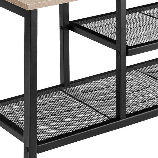 Schuhregal tectake Taunton 80 x 30 x 45,5 cm Industrial Style Industrial Holz hell, Eiche Sonoma