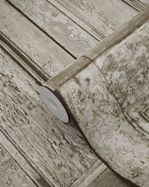 Tapetenrolle mit Holzdielen-Motiv