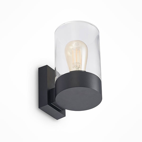 Arcchio Wandleuchte außen Liljana (Modern) in Schwarz aus Aluminium (1 flammig, E27) - Außenwandleuchten Wandlampe Led Außenlampe Outdoor für Außenwand/Hauswand Haus Terrasse & Balkon