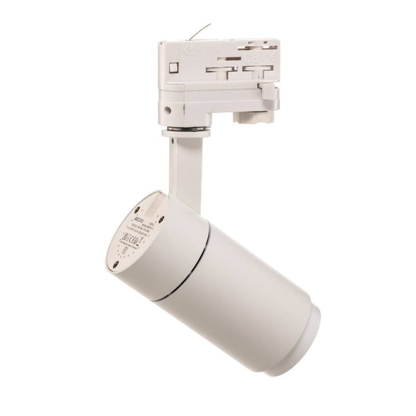 Arcchio LED-Schienenspot, weiß, verstellbarer Strahler in Zylinderform, für Schienensysteme.
