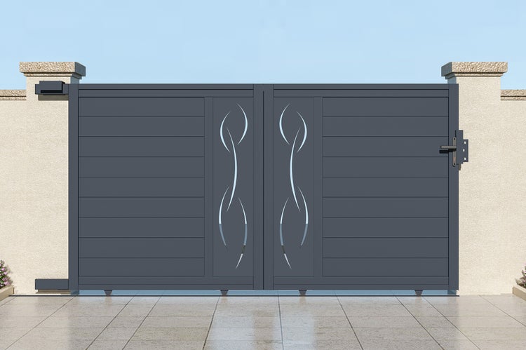 Schiebetor aus Aluminium 3m LIFE 300C160 Grau