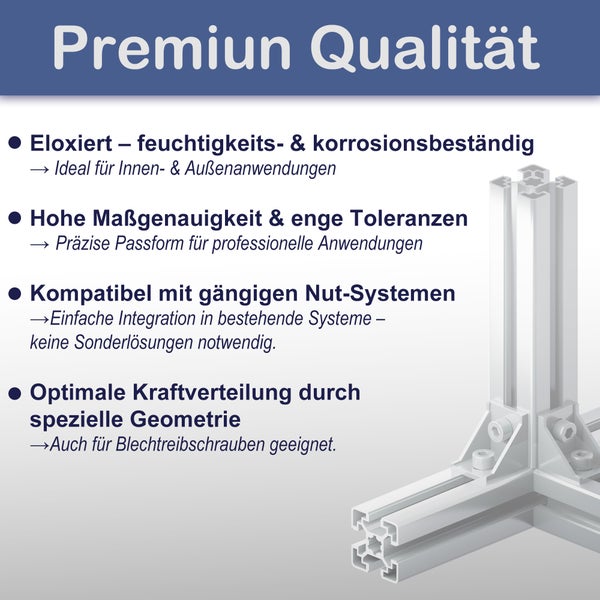Informationen zur Premium-Qualität der Aluminiumprofile