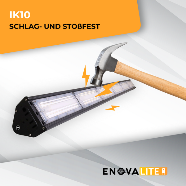 Schlagfeste LED-Leuchte mit Hammer