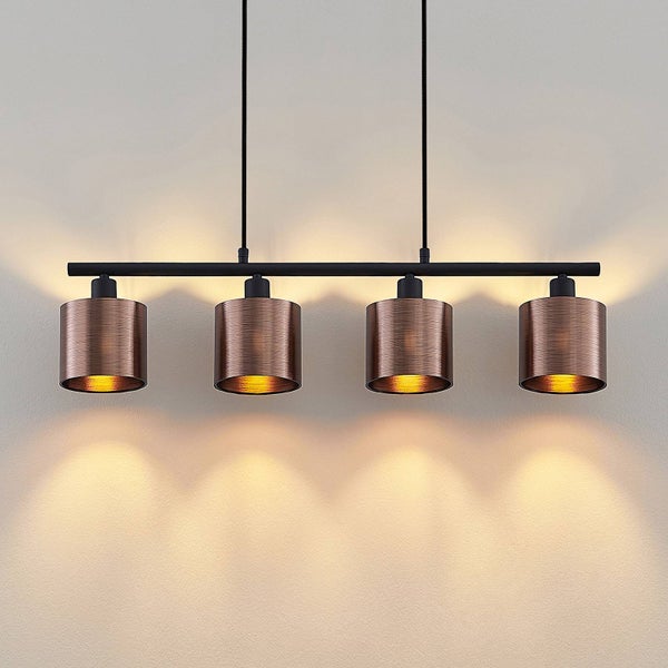 Lindby Pendelleuchte Joudy (Modern) in Bronze aus Metall (4 flammig, E14) - Deckenlampe Esstischlampe Hängelampe Hängeleuchte Wohnzimmerleuchte