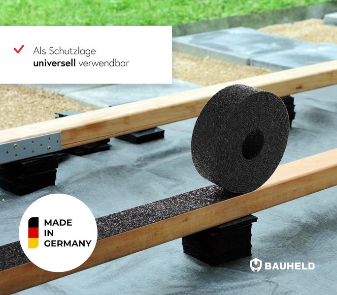 Terrassenpads mit Bautenschutzmatte und Made in Germany Siegel