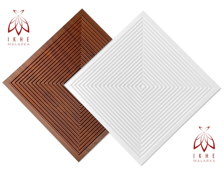 3D Wandpaneel 50x50 cm – PVC Kunststoff in realistischer Holzoptik – Reliefdesign D182 Braun