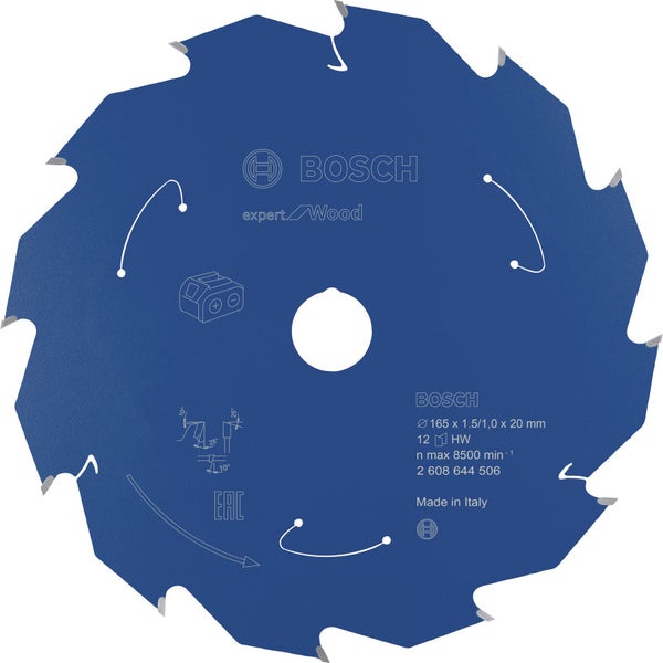 Bosch Kreissägeblatt Expert for Wood für Akku-Handkreissägen 165 x 1,5 x 20 mm 12 - 2608644506