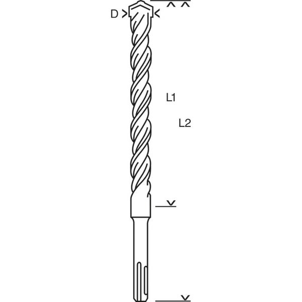 Bosch Hammerbohrer  plus-3 6,5x100x160mm - 2608831012