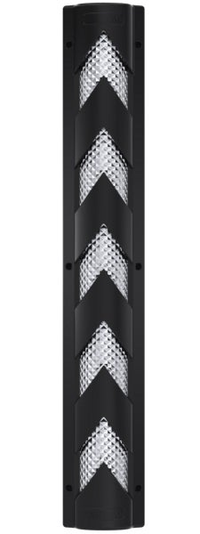 UvV Eckwandschutz 900mm hoch aus Kunststoff reflektierend inkl. Befestigungsmaterial / schwarz/weiß