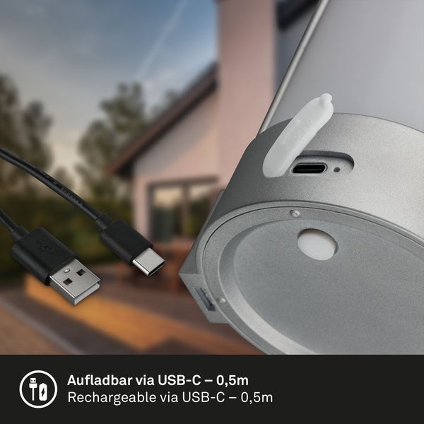 LED Tischlampe Akku LED Tischleuchte Dimmbar Kabellos Touch Terrasse Warmweiß
