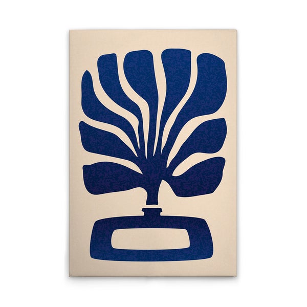 Leinwandbild mit abstraktem Pflanzenmotiv