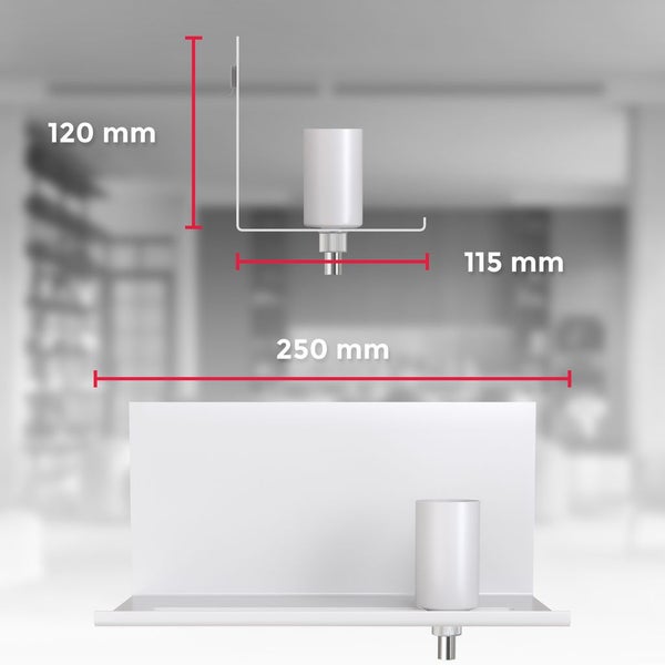 Wandlampe - schalter, mit Stecker, mit Ablage, E27 Fassung, weiß