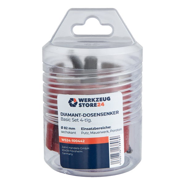 WS24 Diamant Dosensenker Basic - Set 4tlg. 6 Kant 82 mm - WS24-100442