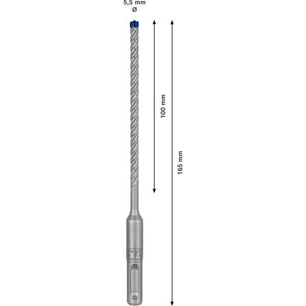 Bosch Expert SDS plus-7X Hammerbohrer 5,5 x 100 x 165 mm - 2608900066