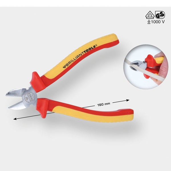 Brilliant Tools Seitenschneider, 160 mm, geprüft bis 1000 V