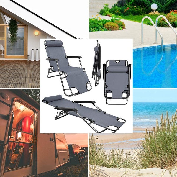 AMANKA 2er Set: 153x60 Relaxliege Garten Liegestuhl Klappbar - Gartenstuhl mit Liegefunktion - Sonnenliege Faltbar - Campingliege Leicht - Gartenliege Wetterfest Strandliege Relaxsessel Outdoor Liege
