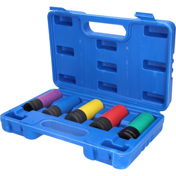 BRILLIANT TOOLS 1/2 Alu-Felgen-Kraft-Stecknuss-Satz 5tlg. - BT691010