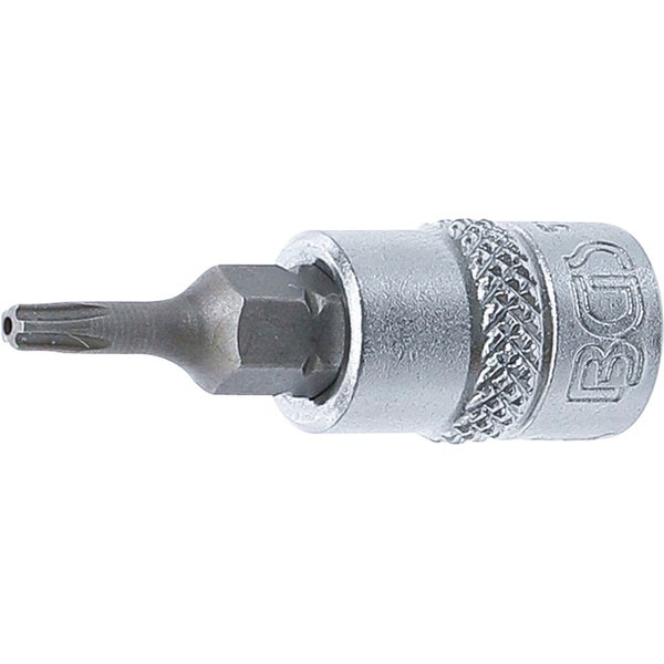 BGS Bit-Einsatz Antrieb Innenvierkant 6,3 mm (1/4) TS-Profil (für Torx Plus) mit Bohrung TS10 - 5184-TS10