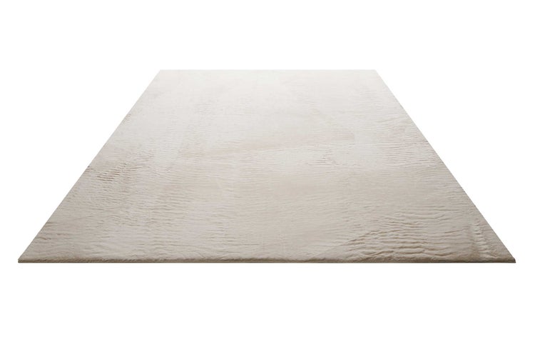Kunstfell Teppich Creme Beige soft & weich Villa Rosso Homie Living 133x200 cm