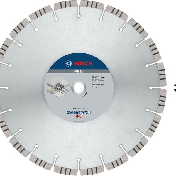 Bosch Pro Diamanttrennscheibe mit 350 Millimeter Durchmesser