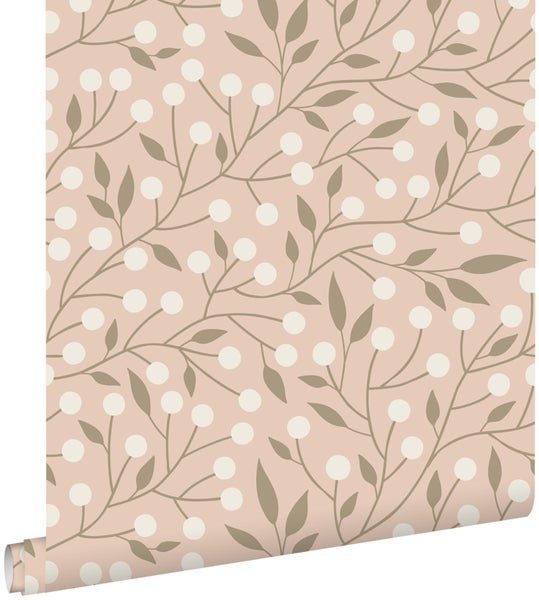 ESTAhome Tapete Blumenmuster Rosa - 50 x 900 cm - 139590