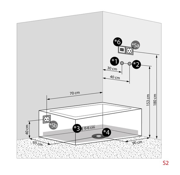 Whirlpool Dusche Kombination K05-L03-WP Duschtempel 180x90 cm