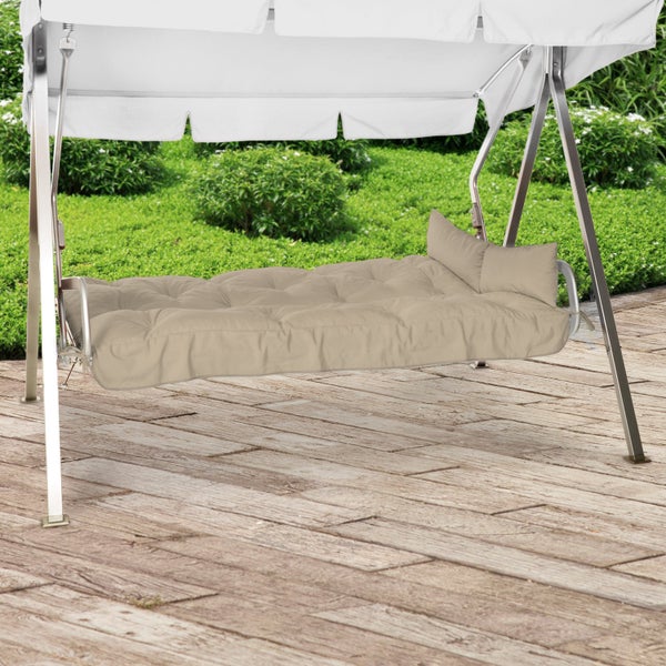 Beautissu Flair HS Hollywoodschaukelauflage 180x50x8cm Natur