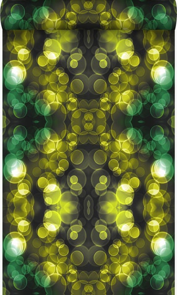 Origin Wallcoverings Tapete Kaleidoskopmuster Gelb und Grün - 53 cm x 10.05 m - 337201