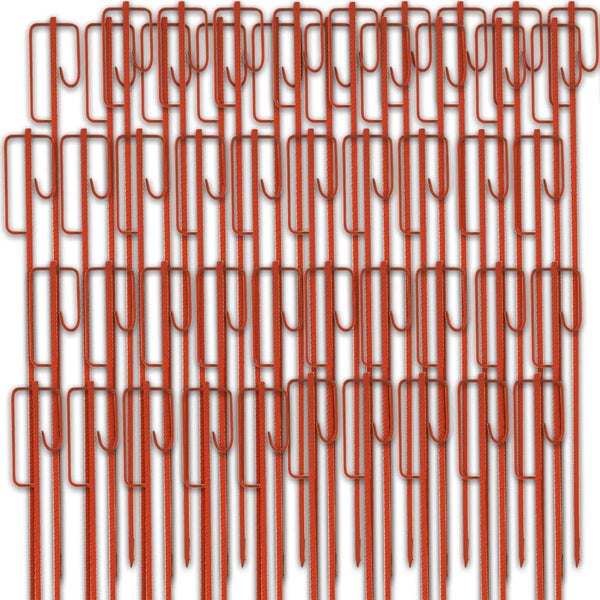 XXL Absperrleinenhalter Sonderanfertigung extra große ca. 1,5 Meter Laterneneisen rot 16mm / 50 x Set