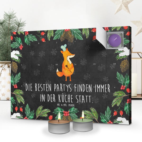 Mr. & Mrs. Panda Duftkerzen Adventskalender Fuchs Koch - Schwarz
