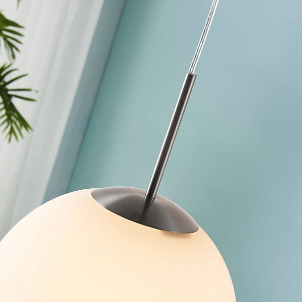 Lindby Pendelleuchte Marike (Modern) in Weiß aus Glas (1 flammig, E27) - Hängelampe Esstischlampe Hängeleuchte Wohnzimmerleuchte