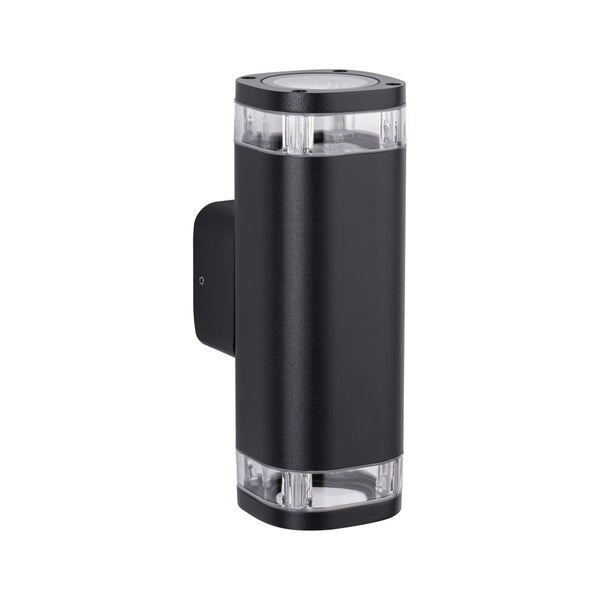 Außenwandleuchte Colum seewasserresistent IP44 80x112mm max. 2x20W 230V Anthrazit Aluminium