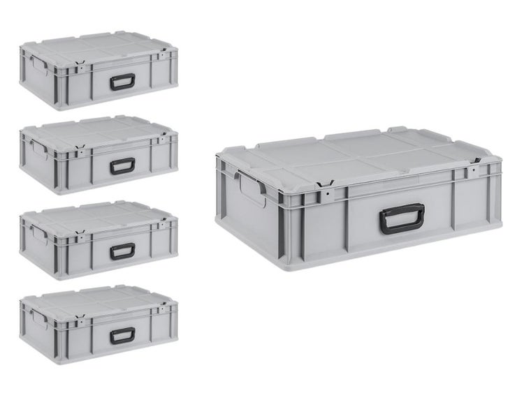 PROREGAL SuperSparSet 5 x Eurobox NextGen Portable HxBxT 18,5 x 40 x 60 cm 34 Liter Eurobehälter Transportbox Transportbehälter Stapelbehälter