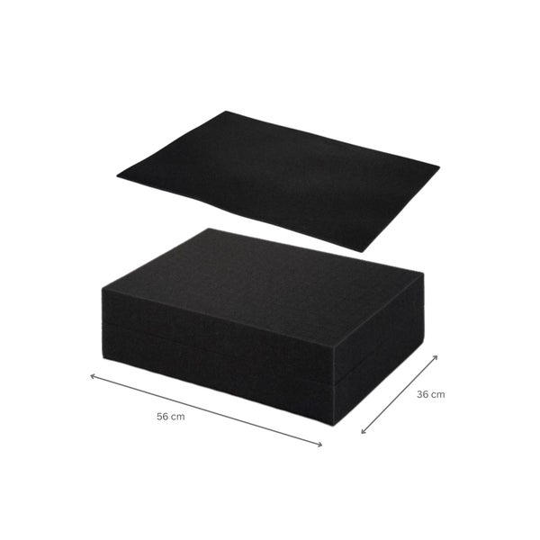 PROREGAL SuperSparSet 7 x Eurobox NextGen Portable Mit Rasterschaumstoff und Schaumstoffeinlage HxBxT 13,5 x 40 x 60 cm 23 Liter Eurobehälter Transportbox